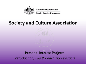 Intro, Log, Conclusion.ppt - Society and Culture Association