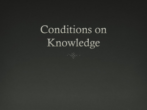 Conditions on Knowledge by A. Vaidya