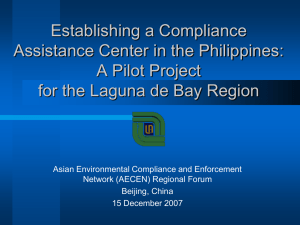 Establishing a Compliance Assistance Center in the Philippines
