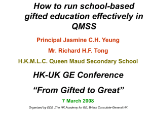 “gifted students”? - The Hong Kong Academy for Gifted Education