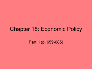 Chapter 18: Economic Policy