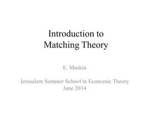 Introduction to the Theory of Matching