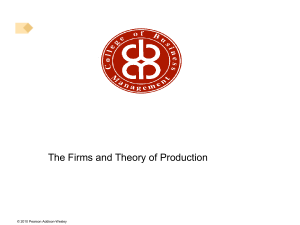 Theory of Production and Cost