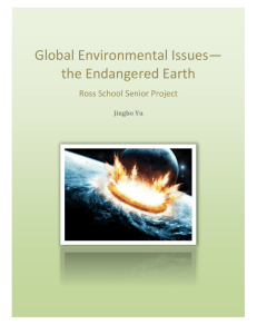 Global Environmental Issues* the Endangered Earth