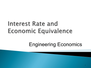 Interest Rate and Economic Equivalence