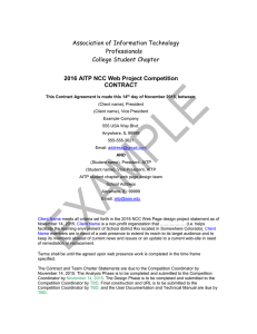 Sample Contract - AITP NCC® Contest Information
