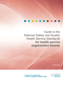 Guide to the National Safety and Quality Health Service Standards
