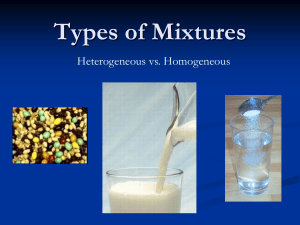 Types of Mixtures