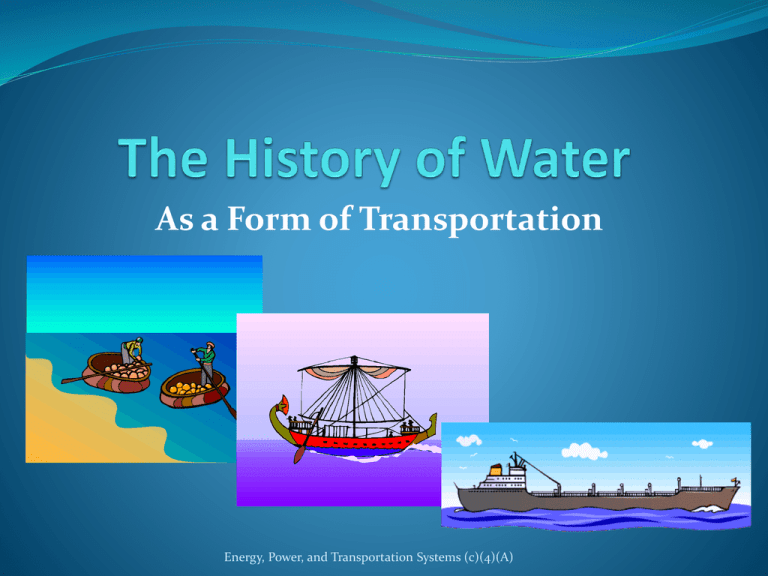 water transport in tourism ppt