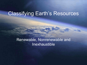 Classifying Earth's Resources