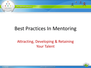 Best Practices In Mentoring