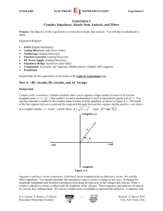 Part A –RC circuit, RL circuits, and AC Sweeps (22 points)