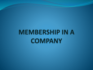 membership in a company