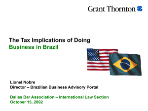 Tax Implications of Doing Business in Brazil