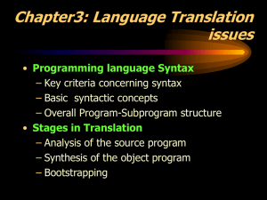 Programming Language Syntax