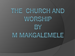 The church and worship