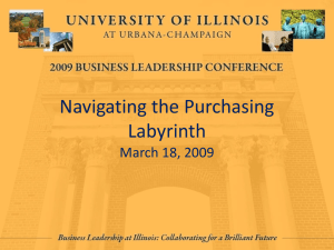 Activities Involved in a Purchase - University of Illinois Conferences