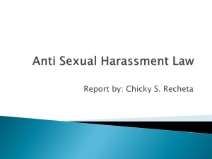 Anti Sexual Harassment Law