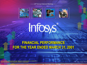 Financial Performance for the Year Ended March 31, 2001