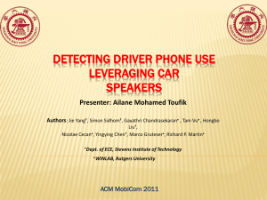 Detecting Driver Phone Use Leveraging Car Speakers