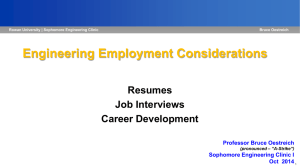Engineering Employment Considerations