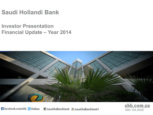 Saudi Hollandi Bank – Group Overview