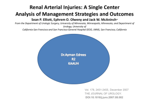 Renal Arterial Injuries: A Single Center Analysis of Management