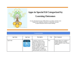 iPad Apps for Special Education