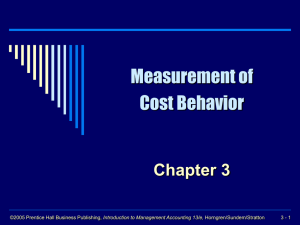 Measurement of Cost Behavior