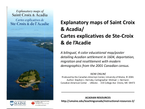 Explanatory Maps of St. Croix and Acadia