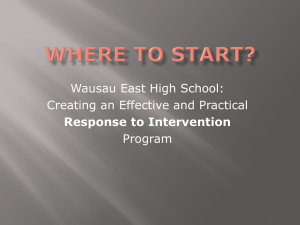 Where to Start? - Wisconsin Association of School District