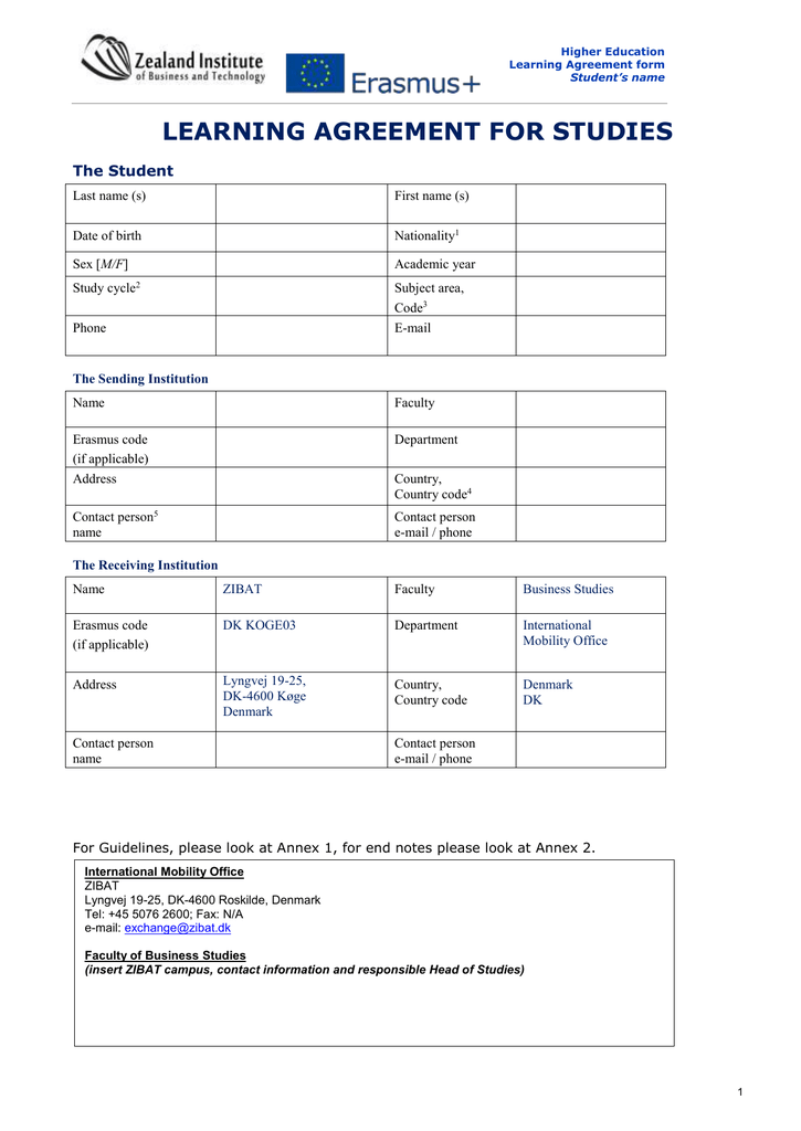 learning-agreement-for-marketing-management-2-semester