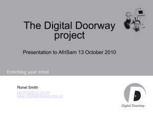 The Digital Doorway project - Faculty of Information Technology