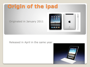 Origin of the ipad