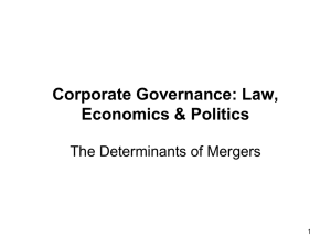 The Determinants of Mergers