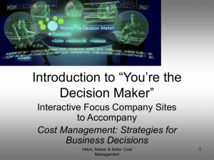 How to use ''You're the Decision Maker''