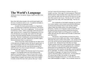 The World's Language