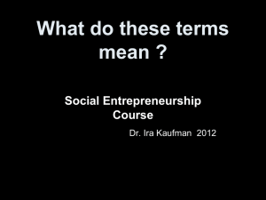 Marketing Terms * a review - Social Communication & Innovation