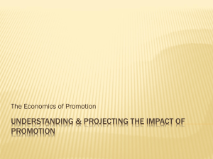 Understanding & Projecting the impact of promotion