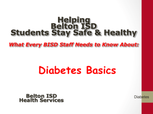 What is Diabetes? - Belton Independent School District