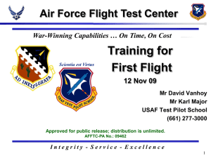 teaching first flight at usaf tps
