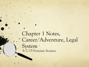 Chapter 1 Notes, Career/Adventure, Legal System