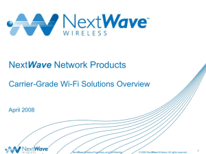 NextWave Network Products - Carrier-Grade Wi