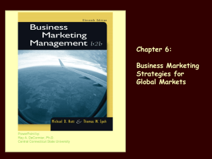 Business Marketing Strategies for Global Markets
