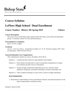 Course Syllabus LeFlore High School / Dual Enrollment Course
