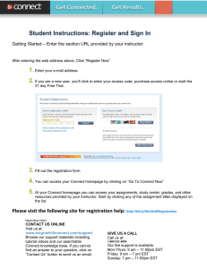 URL Connect Registration – Master