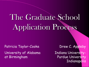 Graduate School Application Process