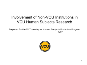 Involvement of Non-VCU Institutions in VCU Human Subjects
