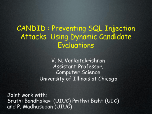 CANDID : Preventing SQL Injection Attacks Using Dynamic