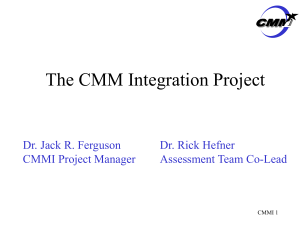 CMMI Training Products - A Product Line Approach